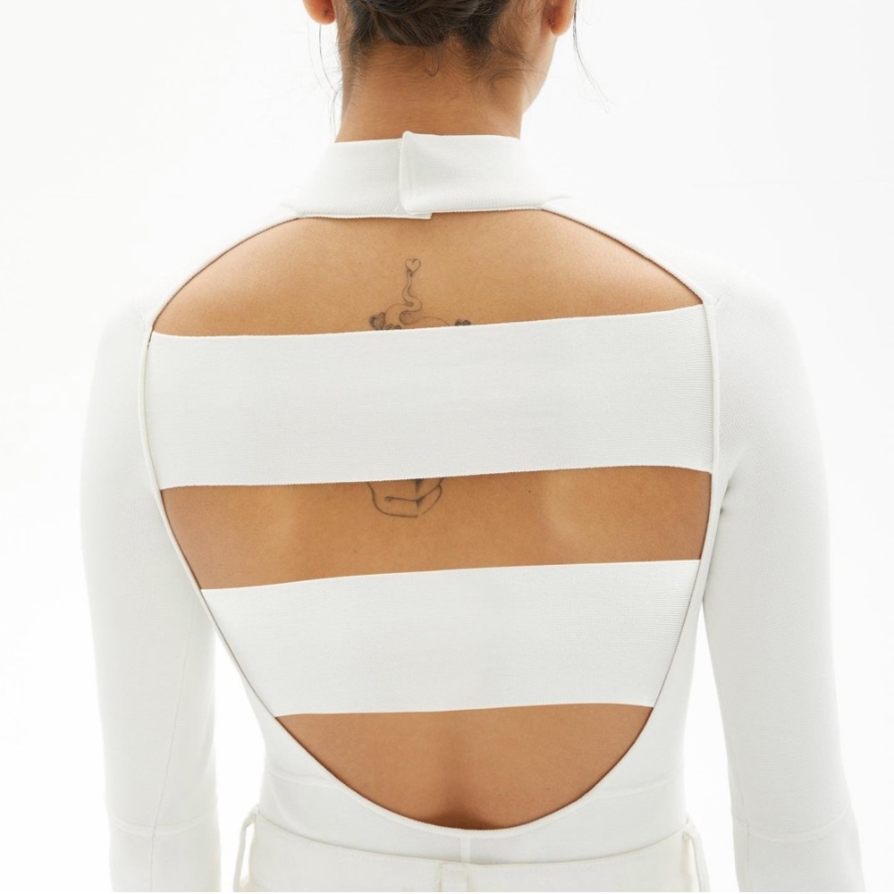 Helmut Lang VISCOSE STRETCH BODYSUIT - ecru - Picture 5 of 13